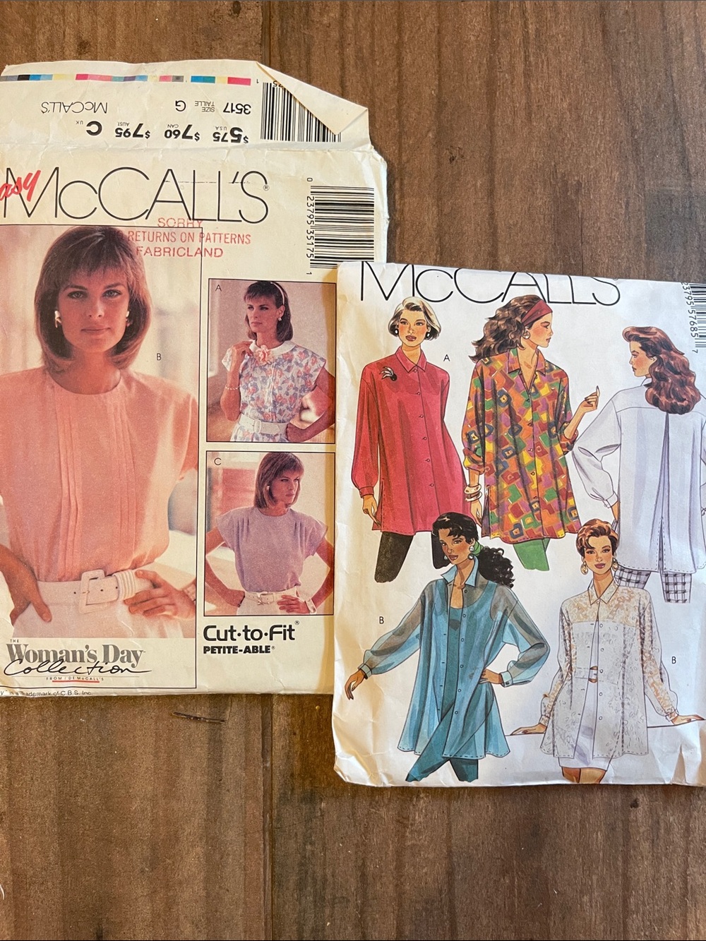 1990s McCall’s Women's Blouse Sewing Patterns - Vintage Top Design